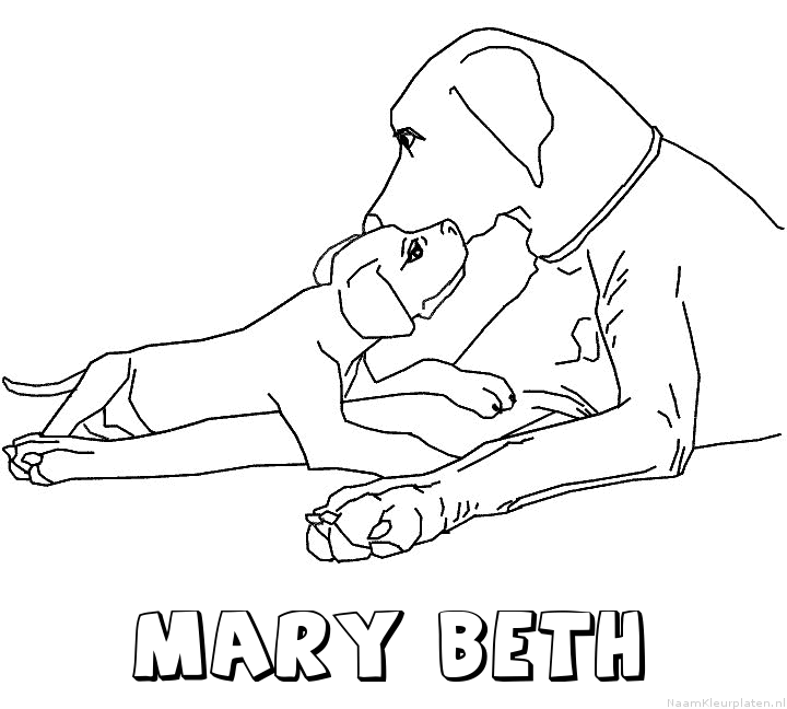 Mary beth hond puppy kleurplaat